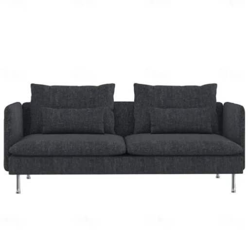 3-Seat Sofa Cover with Fine Linen Armrests Slipcovers Solid Color SODERcover LITB PRIME cover