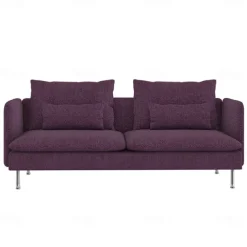 3-Seat Sofa Cover with Fine Linen Armrests Slipcovers Solid Color SODERcover LITB PRIME cover