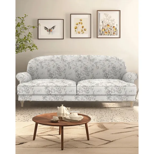 2seater Sofa Cover Floral Quilted 100% Cotton Slipcovers ESSEBODAcover LITB PRIME cover
