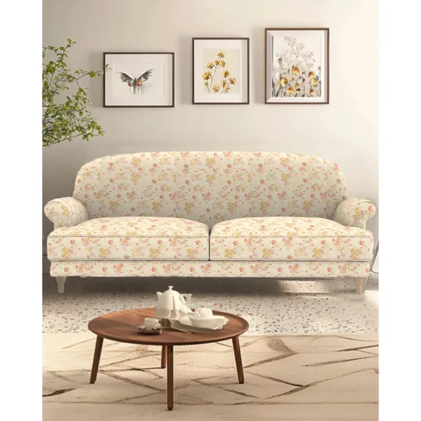 2seater Sofa Cover Floral Quilted 100% Cotton Slipcovers ESSEBODAcover LITB PRIME cover