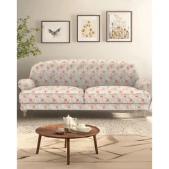 2seater Sofa Cover Floral Quilted 100% Cotton Slipcovers ESSEBODAcover LITB PRIME cover