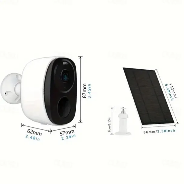 Security Camera Wireless Outdoor 3MP Security Camera with Solar Panel PIR Human Detection SD Card/Cloud Storage Flood Light Solar Cameras for Home Security