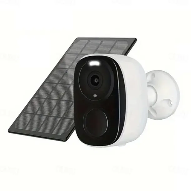 Security Camera Wireless Outdoor 3MP Security Camera with Solar Panel PIR Human Detection SD Card/Cloud Storage Flood Light Solar Cameras for Home Security