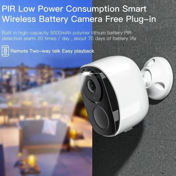 Security Camera Wireless Outdoor 3MP Security Camera with Solar Panel PIR Human Detection SD Card/Cloud Storage Flood Light Solar Cameras for Home Security