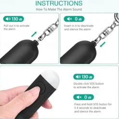 Self Defense Women Alarm 130dB Girl Security Protect Alert Personal Safety Scream Loud Keychain Emergency Alarm