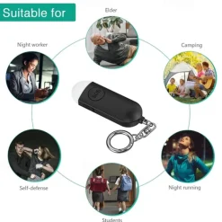 Self Defense Women Alarm 130dB Girl Security Protect Alert Personal Safety Scream Loud Keychain Emergency Alarm