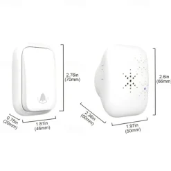 Self Powered Wireless Doorbell Waterproof No Battery Needed 38 Ringtones Plug-in Ding Dong Door Bell High Volume Nursing Bell