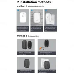 Self Powered Wireless Doorbell Waterproof No Battery Needed 38 Ringtones Plug-in Ding Dong Door Bell High Volume Nursing Bell