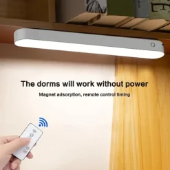 Sensor Lamp for Indoor with Remote Control USB Rechargeable Lamp Three-Gear Dimming Dormitory Light Study Reading Light Office Computer Cabinet Bedroom Bedside Lamp