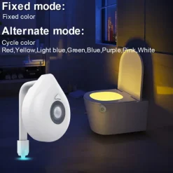 Sensor Toilet Seat Night Light Smart PIR Motion 8 Colors Waterproof Backlight 2PCS for Toilet Bowl LED Luminaria Lamp Toilet Light