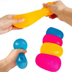Sensory Fidget Toy, Stress Balls for Adults and Kids - 4pk Squishy Stress Balls, Random Color Resistance Fidget Toys, Sensory Stress Relief Squeeze Toys Squishy Toy