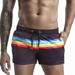 SEOBEAN® Men's Swim Trunks Swim Shorts Quick Dry Board Shorts Bathing Suit with Pockets Drawstring Swimming Surfing Beach Water Sports Painting Spring Summer / Micro-elastic