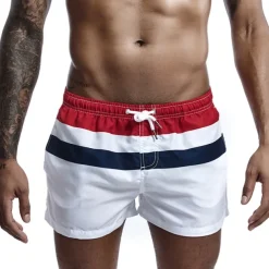 SEOBEAN® Men's Swim Trunks Swim Shorts Quick Dry Board Shorts Bathing Suit with Pockets Drawstring Swimming Surfing Beach Water Sports Stripes Spring Summer / Micro-elastic