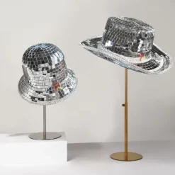 Sequin Hat Costume Cap Chic Bling Dance Hats Disco Ball Hat Fisherman Hat