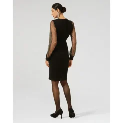 Sequin Mesh Long Sleeve Mini Dress