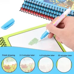 1Set Children Painting Drawing Toys Reusable Coloring Book Magic Water Drawing Book Sensory Early Education Toys For Kids