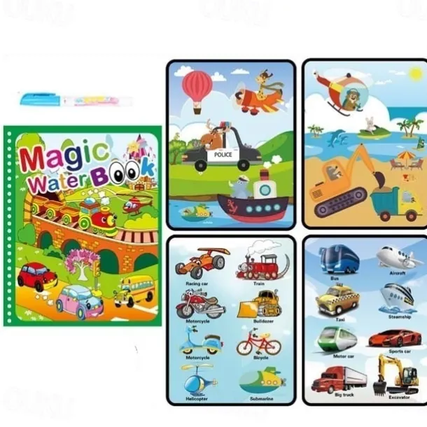 1Set Children Painting Drawing Toys Reusable Coloring Book Magic Water Drawing Book Sensory Early Education Toys For Kids