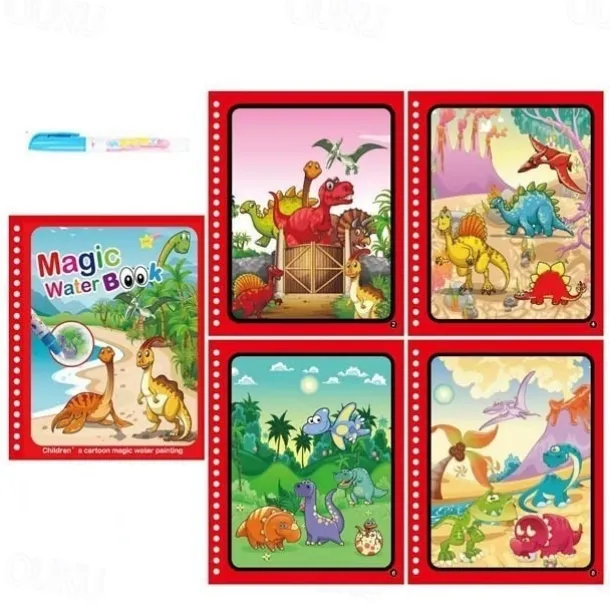 1Set Children Painting Drawing Toys Reusable Coloring Book Magic Water Drawing Book Sensory Early Education Toys For Kids