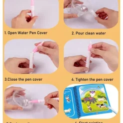 1Set Children Painting Drawing Toys Reusable Coloring Book Magic Water Drawing Book Sensory Early Education Toys For Kids