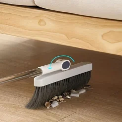 1set/2pcs Broom And Dustpan Set For Home, Upright Dustpan And Broom Combo Set, Sweeping Office Kitchen Wood Floor Pet Hair, Cleaning Supplies For Indoor Housewarming Gift