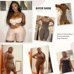 Shapewear for Women Tummy Control Full Bust Body Shaper Bodysuit Butt Lifter Thigh Slimmer