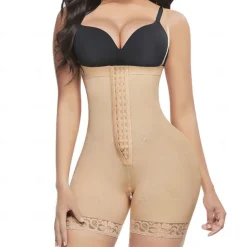 Shapewear for Women Tummy Control Body Shaper Butt Lifter Thigh Slimmer Faja Plus Size with Zipper Crotch