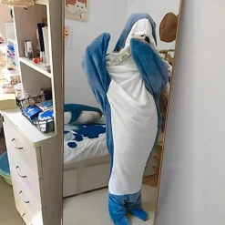 Shark Blanket Kigurumi Pajamas Sofa Blanket for Adults' Unisex Cute Christmas Halloween Carnival Easy Halloween Costumes