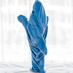 Shark Blanket Kigurumi Pajamas Sofa Blanket for Adults' Unisex Cute Christmas Halloween Carnival Easy Halloween Costumes