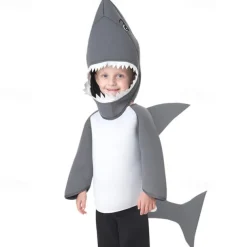 Shark Carnival Costume Cosplay Costume Halloween Group Family Costumes Kid's Adults' Men's Boys Funny Costume Halloween Carnival Masquerade Easy Carnival Costume