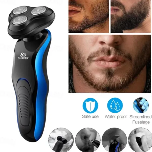 Shaver Grooming Kit Washable Electric Shaver Beard Trimmer Electric Razor For Men Rechargeable Shaving Machine Accessories with Ear Cleaner