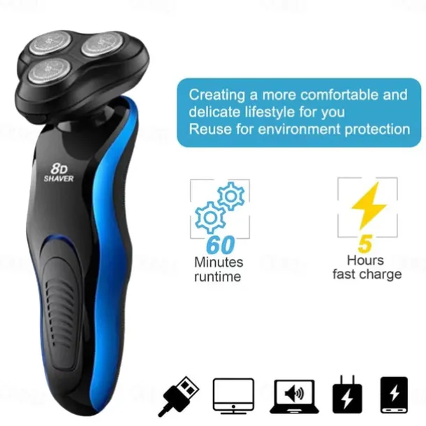 Shaver Grooming Kit Washable Electric Shaver Beard Trimmer Electric Razor For Men Rechargeable Shaving Machine Accessories with Ear Cleaner