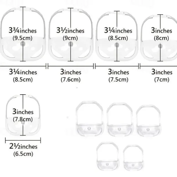 Shaving Template For Men With 5 Different Sizes, Beard Guide Shaper With Comb, Beard Shaping & Styling Template Perfect For Hairline Line-up, Edging, Stencil For Trimming, Mustache, Goatee
