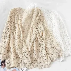 Shawl & Wrap Shawls Women's Wrap Ladies Elegant Sun Protection Long Sleeve Cotton Fall Wedding Wraps With Pure Color For Holiday All Seasons