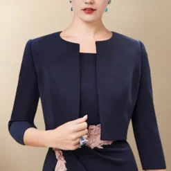 Shawl & Wrap Wedding Guest Women's Wrap Bolero Pure Elegant 3/4 Length Sleeve Stretch Fabric Wedding Wraps With Pure Color For Wedding Guest All Seasons