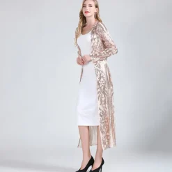 Shawl & Wrap Women's Wrap Elegant Bridal Long Sleeve Tulle Wedding Wraps With Split Joint For Wedding Summer