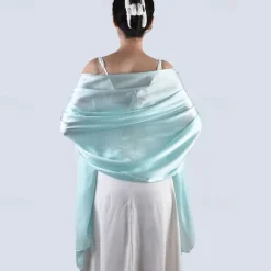 Shawl Wraps for Women Wedding Evening Chiffon Soft Shawls for Wedding Guest Bridal Scarf