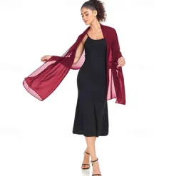 Shawl Wraps for Women Wedding Evening Chiffon Soft Shawls for Wedding Guest Bridal Scarf
