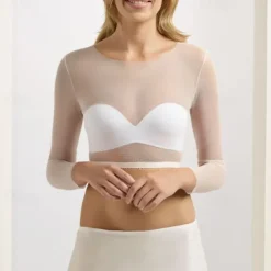 Shawls Bolero Pure Elegant Long Sleeve Tulle Wedding Wraps With Pure Color For Party Spring & Summer