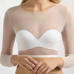 Shawls Bolero Pure Elegant Long Sleeve Tulle Wedding Wraps With Pure Color For Party Spring & Summer