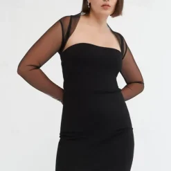 Shawls Women's Wrap Elegant Pure Sun Protection Long Sleeve Tulle Wedding Wraps With Pure Color For Party Spring & Summer