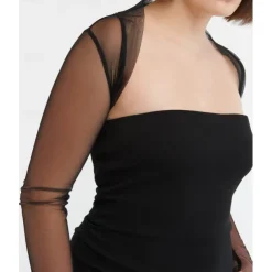 Shawls Women's Wrap Elegant Pure Sun Protection Long Sleeve Tulle Wedding Wraps With Pure Color For Party Spring & Summer