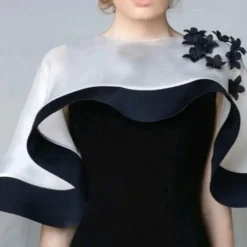 Shawls Women's Wrap Flower Elegant Sleeveless Tulle Wedding Wraps With Flower For Party Spring & Summer