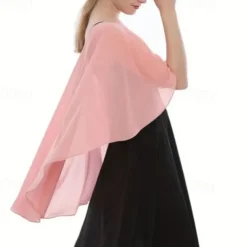 Shawls Women's Wrap Mother's Wraps Classy Pure Sleeveless Chiffon Wedding Wraps With Pure Color For Party Fall