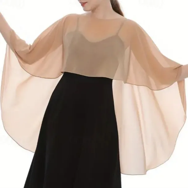 Shawls Women's Wrap Mother's Wraps Classy Pure Sleeveless Chiffon Wedding Wraps With Pure Color For Party Fall