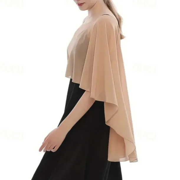 Shawls Women's Wrap Mother's Wraps Classy Pure Sleeveless Chiffon Wedding Wraps With Pure Color For Party Fall