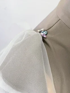 Sheath Cocktail Dresses Elegant Dress Formal WorkWear Ankle Length Sleeveless High Neck Stretch Fabric with Slit Appliques Dresses