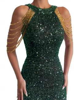 Sheath Sequin Cocktail Dresses Party Dress Holiday Homecoming Dress Short / Mini Sleeveless Jewel Neck dress to impress