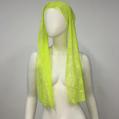 Sheer Mesh Rhinestone Head Wrap Scarf Scarf Metallic Sparkle Sexy Polyester For Disco Cosplay Carnival Women's Costume Jewelry Fashion Jewelry