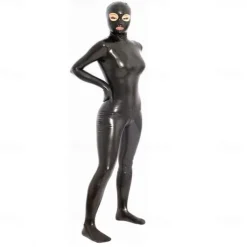 Shiny Zentai Suits Cosplay Costume Bodysuit Maid Costume Cosplay Carnival Costume Full Body Suit Women's Solid Color Sexy Costume Latex Shiny Metallic Costume for Halloween Carnival Adults'