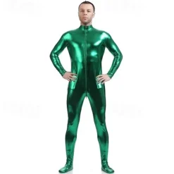Shiny Zentai Suits Cosplay Costume Skin Suit Carnival Costume Full Body Suit Men's Women's Sex Sexy Costume Solid Colored Spandex Latex Costume for Halloween Adults'